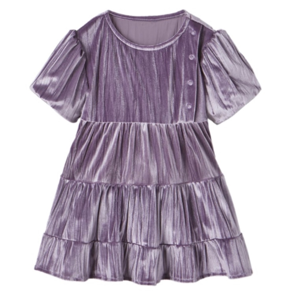 Excellent used condition Zara tiered velvet dress 18-24m